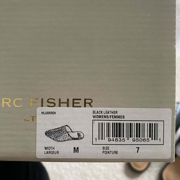 Mark Fisher Black Leather Mules - Size 7 - Picture 4 of 5